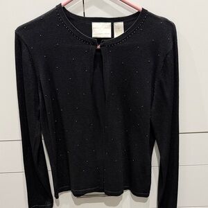 Emma James Black Long Sleeve Top